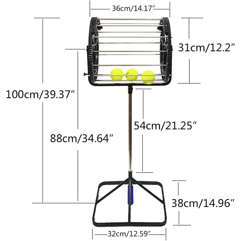 2-in-1 Automatic Tennis Ball Collector and Storage Roller