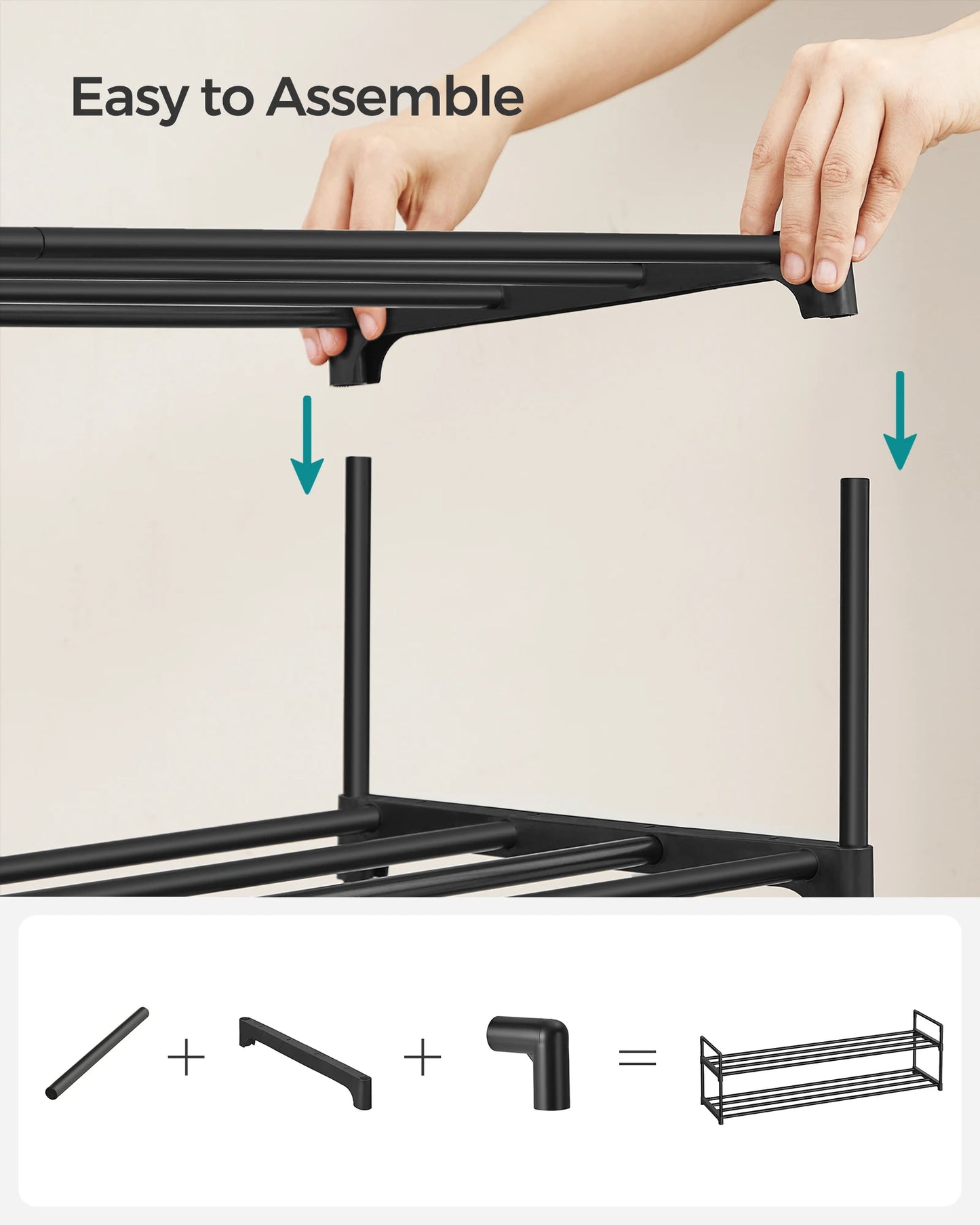 3 Tier Metal Shoe Rack Organizer