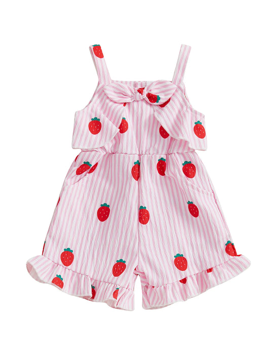 Girls Summer Sleeveless Jumpsuit