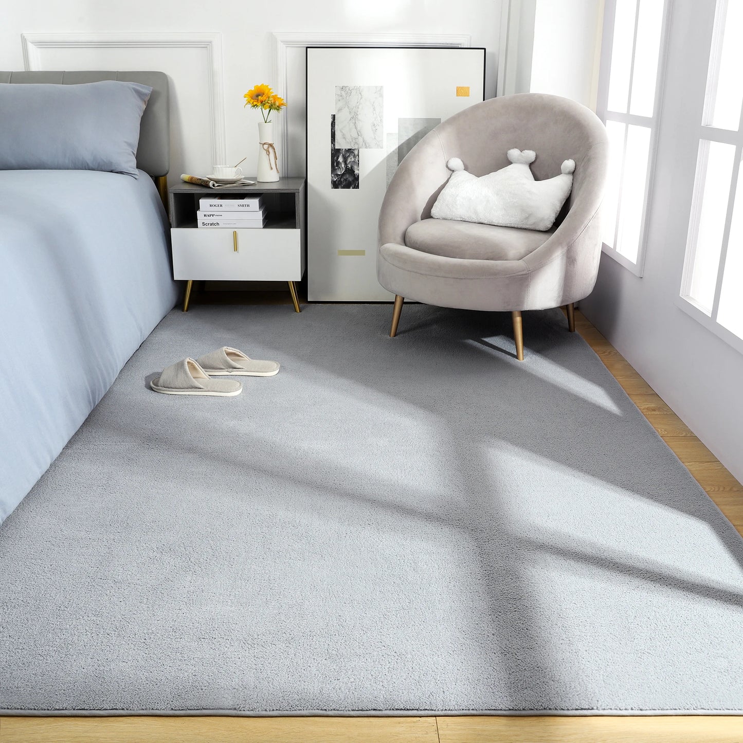 Soft & Nonslip Living Room Rug – Plush Floor Carpet for Home Decoration