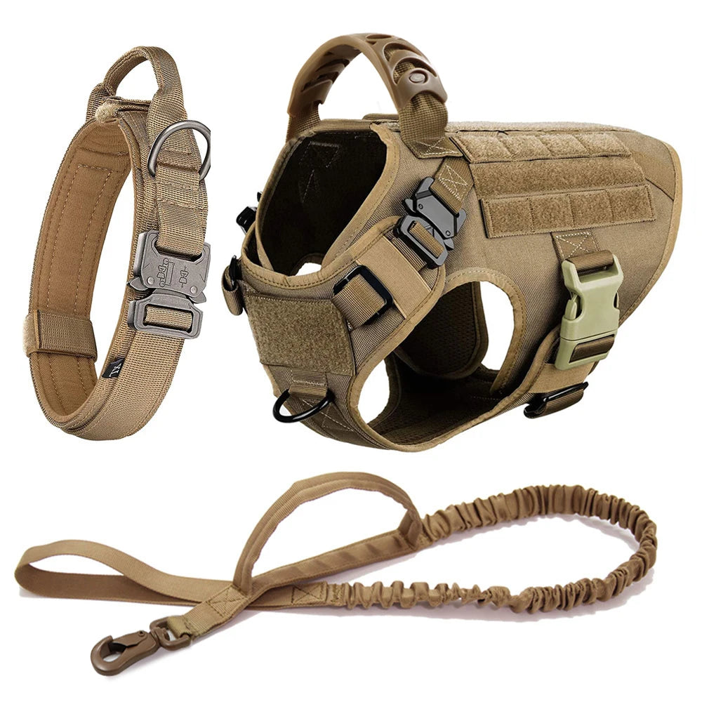 PETRAVEL Adjustable Dog Harness & Collar Set – Durable Nylon Vest with Quick Release & No-Pull Design