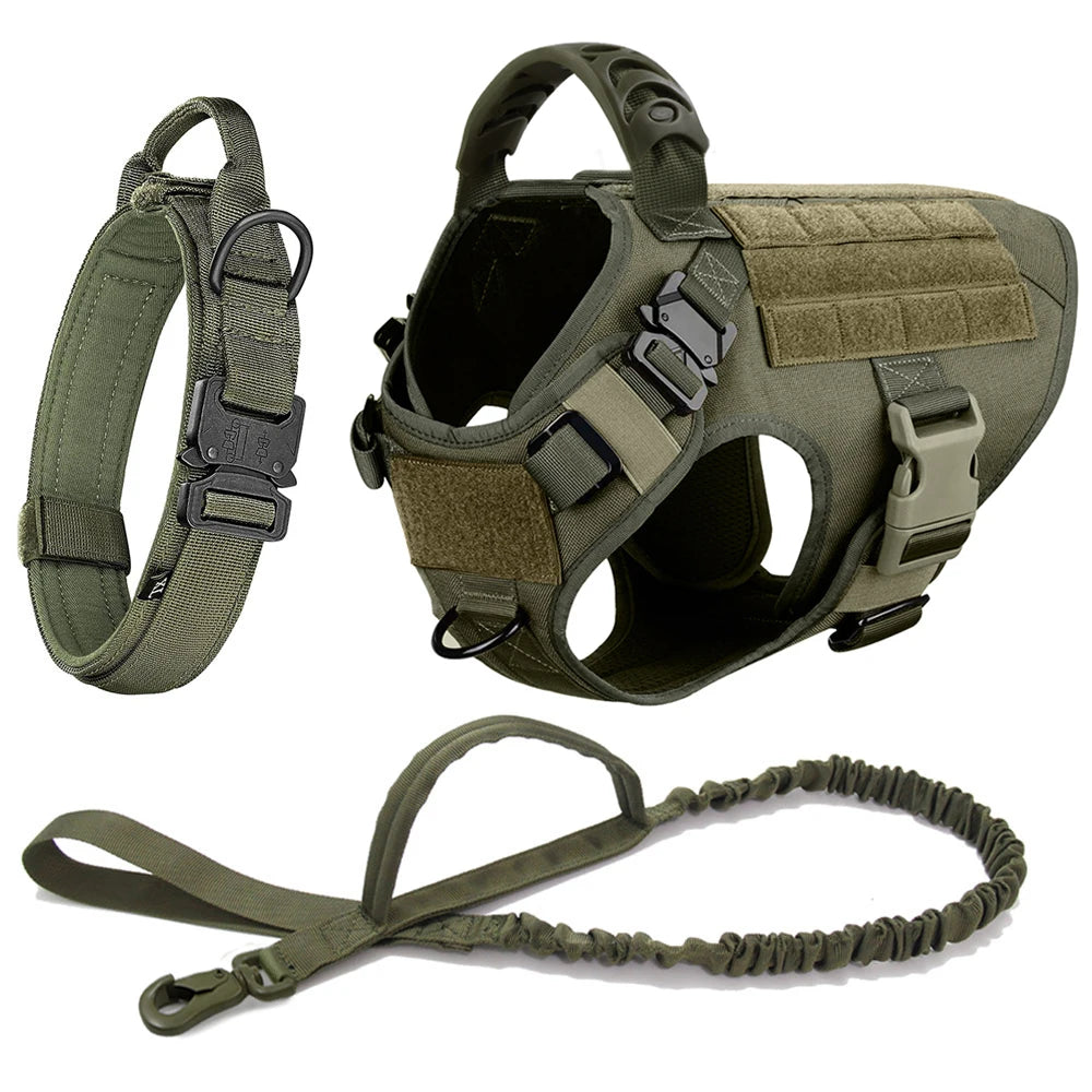 PETRAVEL Adjustable Dog Harness & Collar Set – Durable Nylon Vest with Quick Release & No-Pull Design